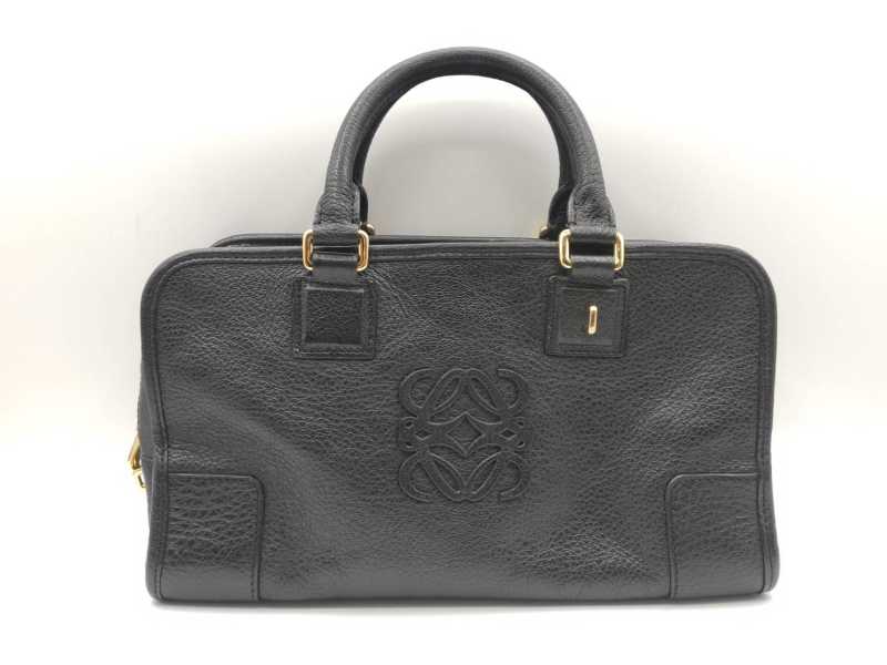 ロエベ買取 アマソナ28 レザー 黒　